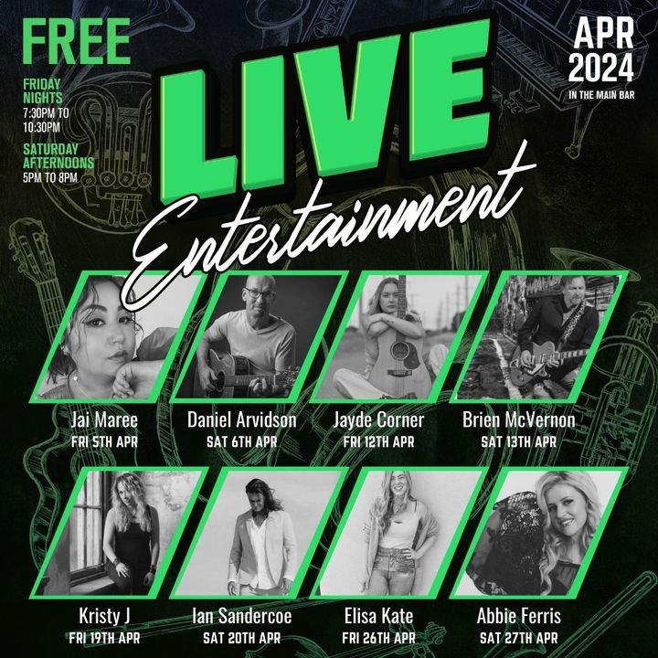 Featured image for “We’ve got your weekend entertainment covered with FREE live music down at the club!”