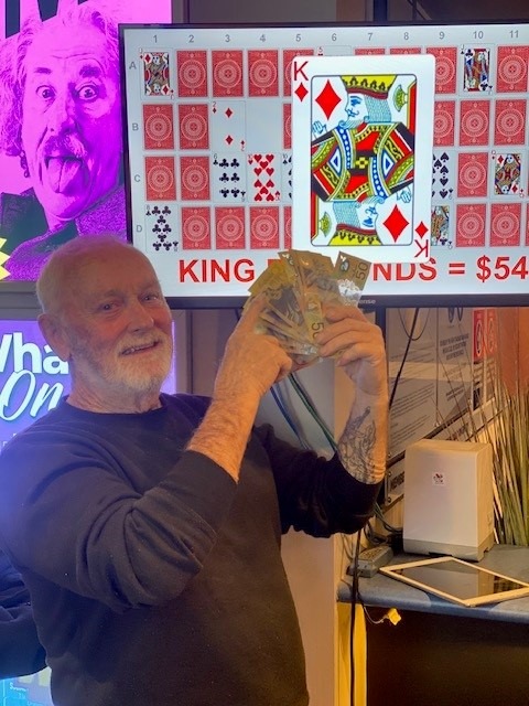 Featured image for “Congratulations to Brian Fuller! Winner of our King of Diamonds Jackpot. Brian took home $540 when he chose the King of Diamonds at last night’s Members Raffle. Congratulations!”