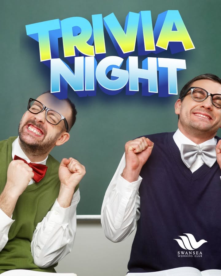 Featured image for “Thursday Trivia Showdown at Swansea Workers: Test Your Brainpower and Win Prizes!”