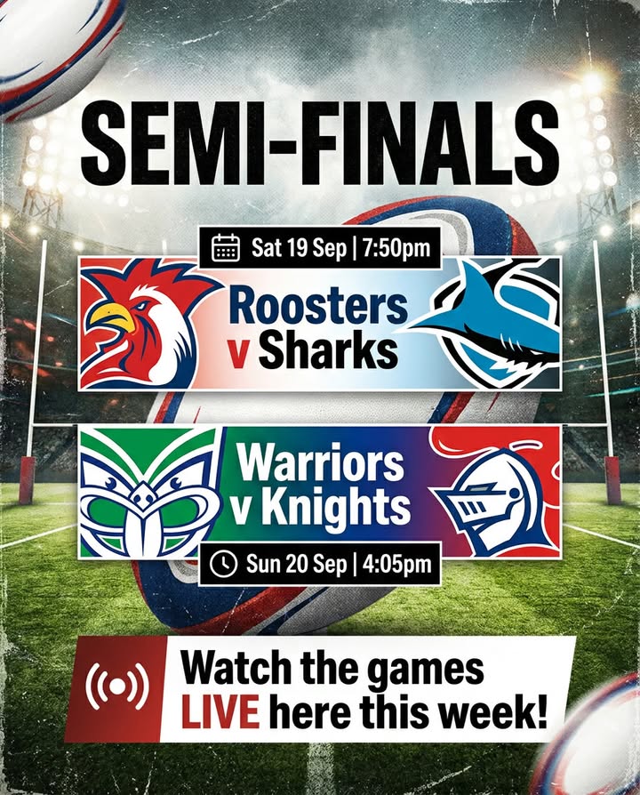 Featured image for “NRL Semi-Finals Live on the Big Screens at Swansea Workers”